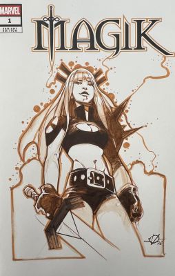 MAGIK #1 - VARIANT EDITION BLANK COVER WITH ORIGINAL DRAWING BY OLIVIER VATINE : VISUAL °6 | Pulp’s