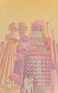 Murray Tinkelman (American, b. 1933)
 The Shores of Space paperback cover, 1979
 Mixed media on board
 20 x 13 in.
 Sign... | Heritage