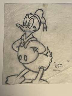 Patrick Block | Original pencil artwork by American Disney artist Patrick Block - Donald portrait - (2008) | Catawiki