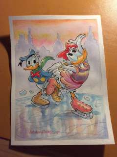 Alessandro Gottardo | Donald Duck - â€œRomantic iceâ€ - Page volante - Exemplaire unique - (2020/2020) | Catawiki