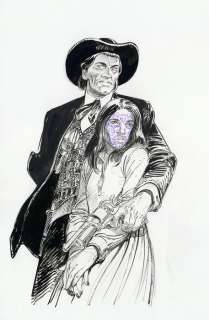 François Boucq | Boucq - Grande illustration originale - Page de garde Bouncer T10 - L’or maudit + pour d’autres publications importantes - (2017) | Catawiki