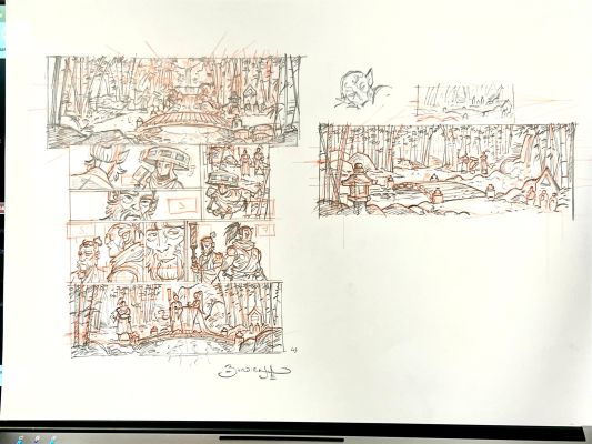 TERRES D’YNUMA T03 - EDITION EXCLUSIVE PULP’S BD - VERSION LUXE - AVEC DESSIN ORIGINAL DE JEAN-PAUL BORDIER : STORYBOARD N°1 | Pulp’s