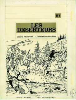 Lambil Willy | Les Tuniques bleues - Les déserteurs Encre de Chine pour la | Millon