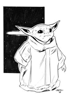 Carlos Nieto - Grogu (Baby Yoda) | The Mandalorian – Original Art