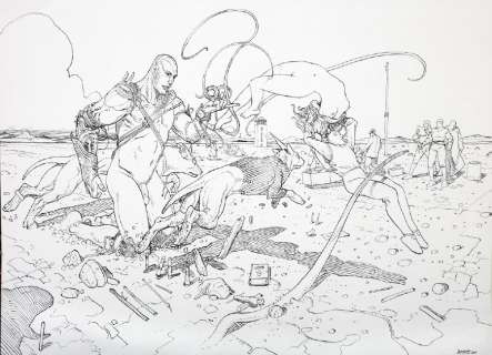 Moebius | La Tour des Lois, illustration Ã  l’encre de C… | Millon