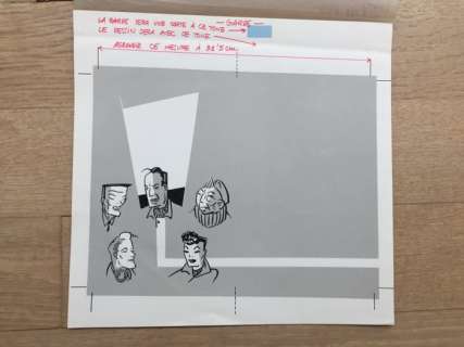 Torres, Daniel | Torres, Daniel - 2x Dessin original - Sabotage ! - Pages de garde Magic Strip - (1983) | Catawiki