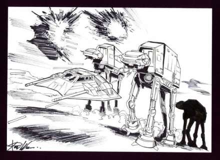 Battle of Hoth Sketch by Ron Williams | mycomicshop.com