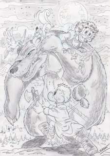 Julian Jordan | Julian Jordan - DuckTales - The Grizzly - Size: 42 x 30 cm A3 | Catawiki