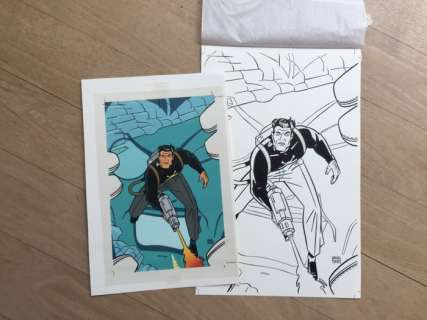 Daniel Torres | Torres, Daniel - IlustraciÃ³n original + coloreado de portada original con fotol nÂº 2 - para la galeria Comic Book - Opium - (1989) | Catawiki