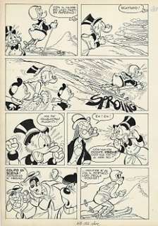 Giulio Chierchini - Almanacco Topolino # 267 - Giulio Chierchini - tavola originale "Zio Paperone e la contesa sci...operata" - Exemplaire unique - (1979)