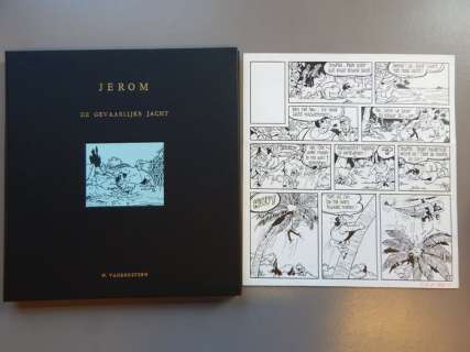 Vandersteen, Willy / de Rop, Eduard | Vandersteen, Willy / De Rop, Eduard - Jerom - De Gevaarlijke Jacht - Originele pagina + luxe album - (1966/2011) | Catawiki