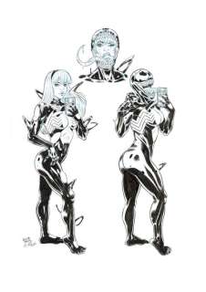 Rosita Amici | Rosita Amici original artwork "Venomized Gwen" (2022) | Catawiki