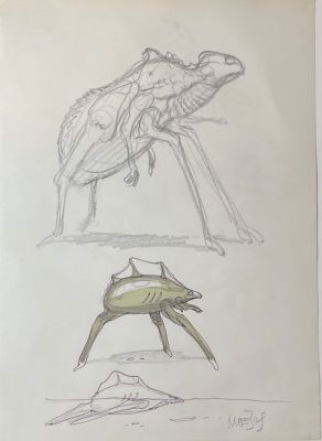 Jean Giraud (Moebius) | Berg - Concept Art | Philippe Labaune Gallery