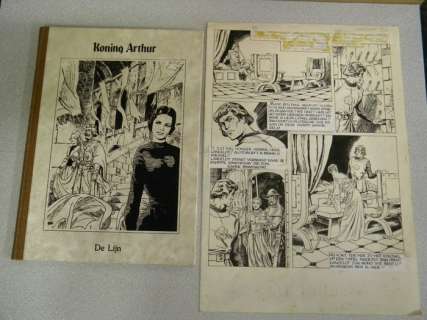 Stapel, Gerrit | Stapel, Gerrit - Originele pagina + luxe album - Koning Arthur - Kampioenen van de ronde tafel - (1985) | Catawiki