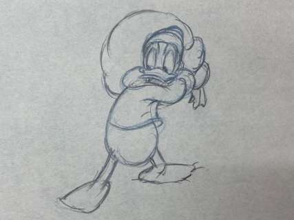 Walt Disney Studio | Disney Studios - Original production drawing - Donald Duck - Dumb Bell of the Yukon - (1946) | Catawiki