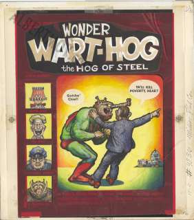 Gilbert Shelton - Wonder Wart-Hog the Hog of Steel Issue 1 Page Cover