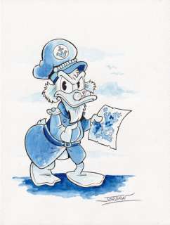 Julian Jordan | Ducktales - Captain Scrooge - Watercolour Sketch | Catawiki