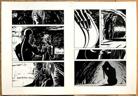 Cadelo, Silvio | Cadelo, Silvio - Envie de chien / Hondse lust - 2 Opeenvolgende originele pagina’s (p.23 + p.24 ) - Les enfants de Lutèce T3 - Layluth - (1998/2001) | Catawiki