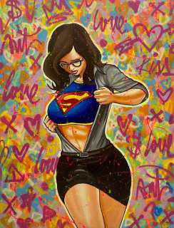 Alberto Ricardo | Supergirl - Original artwork - Dimensiones: 100 x 130 cm. - (2022) | Catawiki