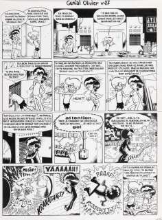 Devos | Génial Olivier, planche-gag n°27 Ã  l’encre … | Millon