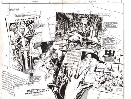 Rick Leonardi | Nightwing #59 Pages 2 & 3 (Inked) | Rick Leonardi