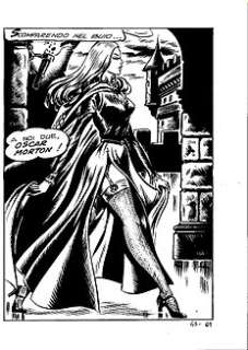 Giovanni Romanini | Zora la Vampira n. 17 - Giovanni Romanini - Tavola Originale Erotica "Nascaz" - Page volante - Exemplaire unique - (1974) | Catawiki