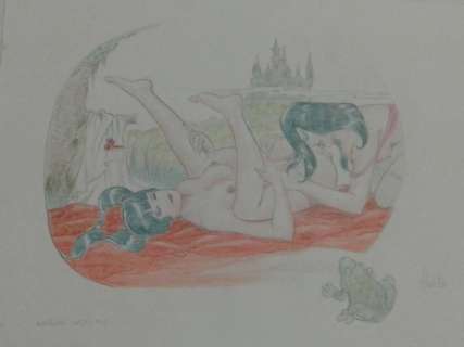 Leone Frollo | Leone Frollo - original artwork " Biancaneve " firmata - Page volante - Exemplaire unique | Catawiki