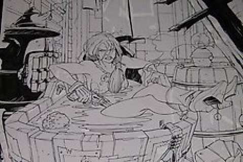 Hub (Humbert Chabuel) | Hub (Okko) - Dessin original grand format - Hommage Ã  Angela de Olivier Vatine - (2006) | Catawiki