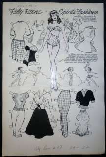 Bill Woggon - ++ sexy katy keene paper doll page by bill woggon - 1959 large art issue katy keene #48 page 22