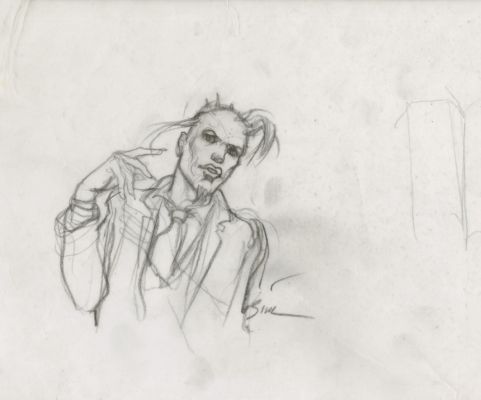 Enki Bilal | GRAPHITE IN PROGRESS 3 – Dessin original 76 | Galerie Barbier