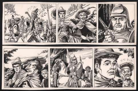 Wijn, Piet | Wijn, Piet - 2 Opeenvolgende stroken - Aram V.28 - Het Raadsel van Loch Ness - (1959) | Catawiki