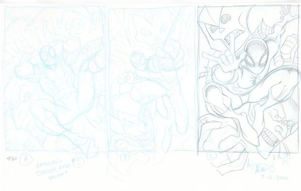 Amazing Spiderman prelim art by Arthur Adams | DiTullio Art Collective