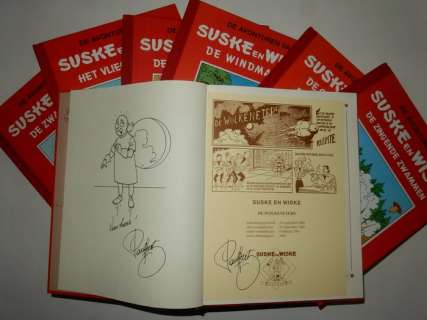 Vandersteen, Willy | Suske en Wiske - 7x Strip Klassiek - Range 38 t/m 44 - Met 7 opdrachttekeningen Paul Geerts - Cartonné - EO - (1997/1998) | Catawiki