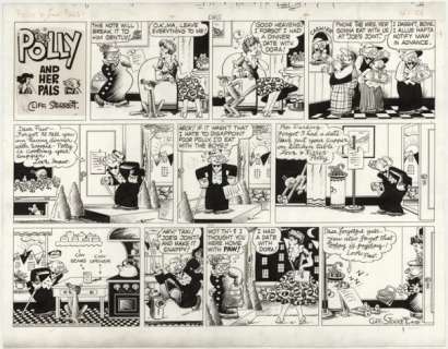 95: Sterrett Polly and Her Pals original comic art | Russ Cochran