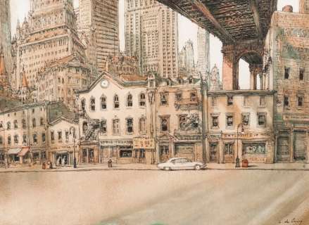 Nicolas de Crécy | New York sur Loire - Lyric Theatre Encre de Chine et de | Millon