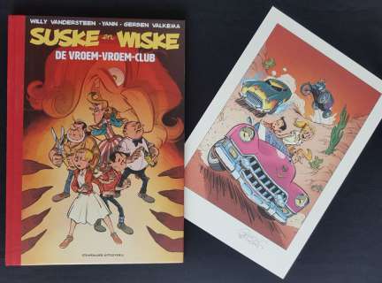 Gerben Valkema - Suske en Wiske - De Vroem-vroem-club - Grootformaat luxe hommagealbum 5 met opdrachttekening + gesigneerde ex libris - Cartonné - EO - (2021)