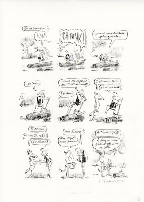 Catherine Meurisse | LE CLAN DE WALDEN – PLANCHE ORIGINALE 2 | Galerie Barbier