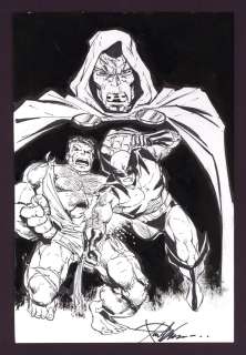 Dr. Doom, Wolverine, and Hulk Sketch by Ron Williams | mycomicshop.com