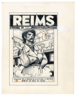 Enki Bilal | Illustration originale réalisée en 1984 pour l’affiche du | Christie’s