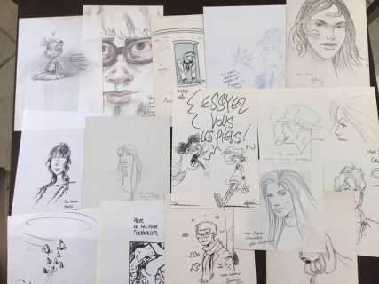 Ferry / Denayer / Bouã¼Aert / Deville / Divers Auteurs | Ferry / Denayer / BouÃ¼aert / Deville / divers auteurs - 15 dessins originaux dédicacés | Catawiki