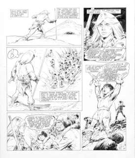Cheret, Andre & Lecureux, Roger | Rahan Planche originale n°14 à l’encre | Cornette de St Cyr