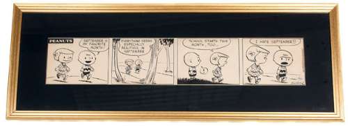 PEANUTS ORIGINAL DAILY STRIP ART FOR SEPTEMBER 10, 1951. | Hake’s