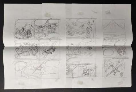 Stefano Turconi - Topolino I TL 2883-2 - Stefano Turconi - 3x bozze preparatorie "Scuola di Volo" - Exemplaire unique - (2011)