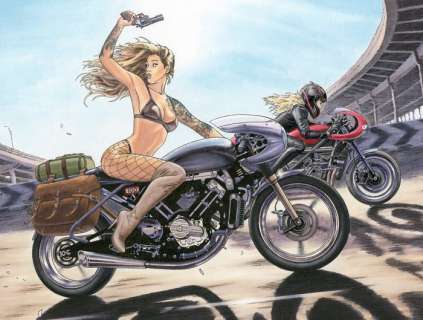 Lounis Chabane - Portfolio Calamity Riders - Dessin original de Lounis Chabane - Format: 21 x 32 cm. - (2022)