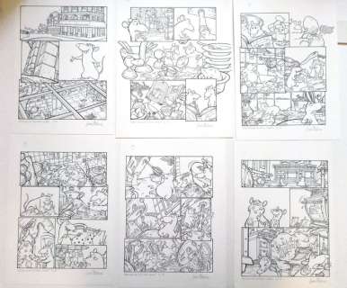 Marco Gentilini / Sonia Matrone | Sonia Matrone - 6 Pages Original Inking - Complete Story - XPW RL OS 1-1 - Ratatouille - "Remy’s Day Off!" - (2007) | Catawiki