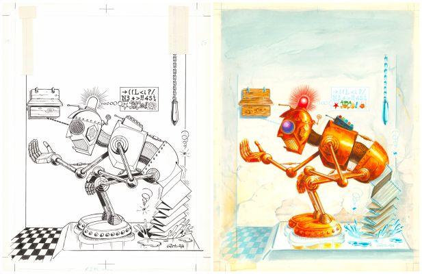 Marcel Gotlib | 1981 - Couverture Fluide Glacial n°63 avec mise en couleur | Huberty Breyne Gallery