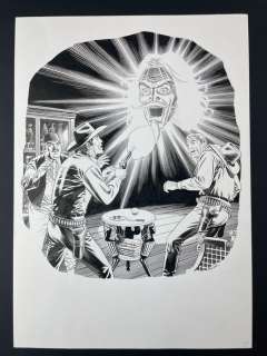 Boselli, Civitelli - Tex - 1x illustrazione "Mefisto!" - Page volante - Exemplaire unique