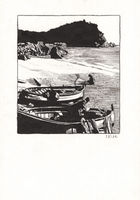 Frédéric Pajak | Sans titre, 36 - Encre de Chine, plume et pinceau sur papier | Huberty Breyne Gallery