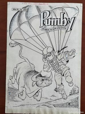 PORTADA ORIGINAL A PLUMILLA PUMBY Nº 292 - NIN - CON ESTUDIO DE COLORES | todocoleccion (Buy It Now)