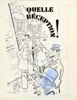 Trubert Jean - QUELLE RECEPTION Encre de chine pour une illustration parue